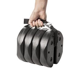 US Weight Deluxe Eco-Canopy Weights with Carry Strap with Four 10 lb. Weights to Secure Tents, Canopies, and Umbrellas at Outdoor Events