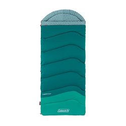 Coleman CozyFoot 30 Women's Sleeping Bag, Blue/Green