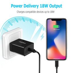 Power Delivery Type-C Wall Charger for Apple iPhone X 8 8 Plus, Samsung