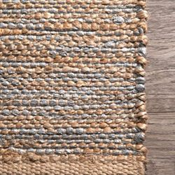 Casual Handmade Jute Solid Area Rug