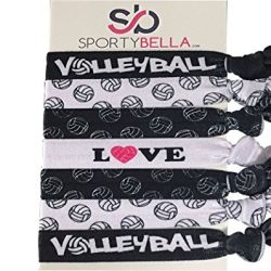 Infinity Collection Volleyball Hair Accessories, Volleyball Hair Ties, No Crease Volleyball Hair Elastics Set