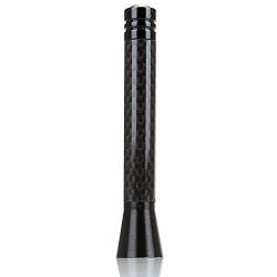 ACBungji Universal, 3 Inches Stubby Short AM FM Radio Copper Wire Antenna Carbon Fiber For Car
