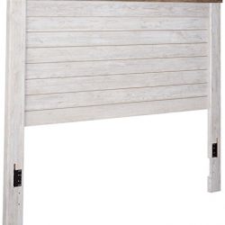 Ashley Furniture Signature Design - Willowton Full Panel Headboard - Contemporary Style - Component Piece - Queen Size - White
