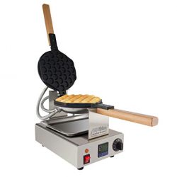 TOP Version Puffle Waffle Maker Professional Rotated Nonstick (Grill/Oven for Cooking Puff, Hong Kong Style, Egg, QQ, Muffin, Cake Eggettes and Belgian Bubble Waffles) (DIGITAL THERMOSTAT)