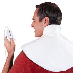 Dr. Bob's - Neck Wrap Heating Pad - Doctor Designed for Therapeutic Heat Relief and Arthritis.. U.L. Approved, Maximum Heat, 2 hr. auto shutoff, moist/ dry heat, luxurious machine washable cover