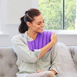 My Heating Pad- Neck & Shoulder Wrap—Lavender Flower Scent - Microwavable Heat Therapy Pack - Alleviates Neck Pain (Purple)