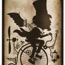 The Inventor Scientist Penny-Farthing Flask -8oz Stainless Steel Flask - comes in a GIFT BOX - by Trixie & Milo