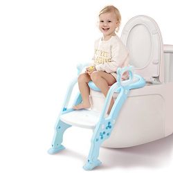 GrowthPic Toddler Toilet Training Seat with Sturdy Non-Slip Ladder Step Potty Ladder for Toddlers and Boys