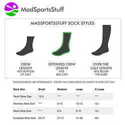MadSportsStuff Tigers Logo Athletic Crew Socks (Black/Orange, Large)