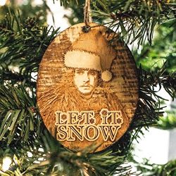 Ornament - Let it Snow - Raw Wood 4x3in