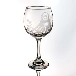 20oz Steampunk Octopus Wine Glass L1