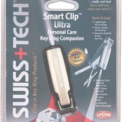 Swiss+Tech Polished SS Personal Care Multitool with Nail Clipper, File, Scissors, Knife, Screwdriver