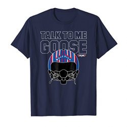 Mens Top Gun Talk To Me Goose Maverick Helmet T-shirt 3XL Navy