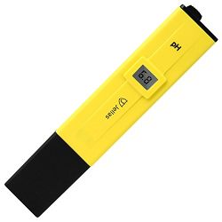 Jellas Pocket Size pH Meter Digital Water Quality Tester for Household Drinking Water, Swimming Pools, Aquariums, Hydroponics, pH Measurement for 0-14.0 pH, Â± 0.1 Accuracy, 0.1 Resolution.(Yellow)