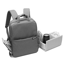 Beaspire Professional Fashion Waterproof Large Size Multifunction DSLR/SLR Travel Outdoor Laptop Bag Durable Camera Backpack for Sony Canon Nikon Olympus Lens Tripod and Accessories(D-Grey)