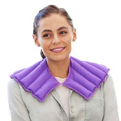 My Heating Pad- Neck & Shoulder Wrap—Lavender Flower Scent - Microwavable Heat Therapy Pack - Alleviates Neck Pain (Purple)