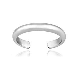 Hoops & Loops Sterling Silver High Polished Plain Simple Toe Ring