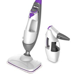Steam Mop - Steam Cleaner Multifunctional Steamer, Worked as Floor Steam Cleaner Handheld Garment Steamer Carpet Cleaner Window Cleaner 5-In-1 Electric Floor Mop with 1 Mop Pad 11.5Oz Tank, 20FT Cord
