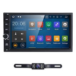Double 2 Din Android 7.1 Car Stereo Radio GPS Navigation Support 4G WiFi Bluetooth Mirrorlink Rear Camera