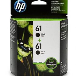 HP 61 Black Ink Cartridge, 2 Ink Cartridges for HP Deskjet