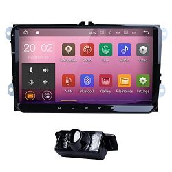 Wifi 9 Inch Android 7.1 Double 2 Din Car Stereo Video Receiver Radio GPS Navi for VW Golf Polo Passat Tiguan Jetta EOS+North America Map+Camera Capacitive Screen
