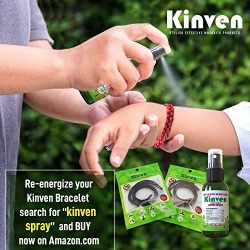 Kinven Original Mosquito Insect Repellent Bracelet Waterproof Natural DEET FREE Insect Repellent Bands, Anti Mosquito Protection Outdoor & Indoor, Adults & Kids, 12 bracelets, in Brown/Black