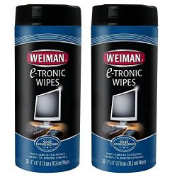 Weiman E-Tronic Cleaner Wipes - Safely Clean Your Laptop, Computer, TV, Screen and All Electronic Equipment - Electronic Wipes - 30 Count (2 Pack)