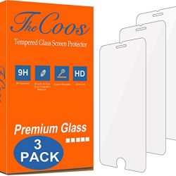 TheCoos [3-Pack] 9H Tempered Glass Screen Protector for Apple iPhone 8 Plus and iPhone 7 Plus