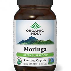 ORGANIC INDIA Moringa Capsules, Abundant in Vitamins, Minerals and Amino Acids, Pure, Organic Moringa Oleifera Capsules (90 Capsules)