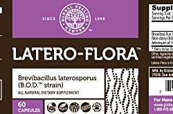 Global Healing Center Latero-Flora Brevibacillus Laterosporus Non-Dairy Probiotic Supplement for Healthy Colon and Digestion (60 Capsules)