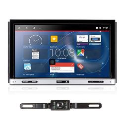 Upgarde Version Andriod 7.1 Double DIN Car Stereo –Ehotchpotch 7’’ In Dash car Radio GPS Navigation Audio Receiver Bluetooth WIFI mirror link SD USB AM/FM/MP3/MP4 CD DVD Player + Rearview Camera