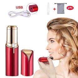 Haphome Epilator Facial Hair Removal for Women, Face Shavers Hair Remover with Rechargeable Battery, Women's Painless Hair Remover for Good Finishing and Well Touch, Perfect for Face (Red) (Red)