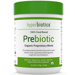 Hyperbiotics Organic Prebiotic Powder - Promotes Growth of Good Bacteria while Supporting Healthy Digestion (with Jerusalem Artichoke and Acacia Fiber) - 375g (54 servings)