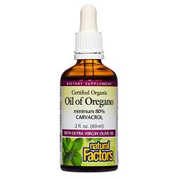Natural Factors - Oil of Oregano, Certified Organic Support for Healthy Immunity and Cholesterol, 374 Servings (2 oz)