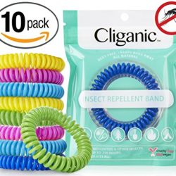 10 Pack Mosquito Repellent Bracelets, 100% Natural | Bug & Insect Protection, Waterproof DEET-FREE Band | Pest Control for Kids & Adults