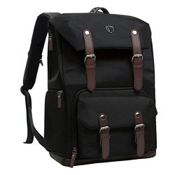 BAGSMART Camera Backpack for SLR/DSLR Cameras & 15" Macbook Pro with Waterproof Rain cover, Black