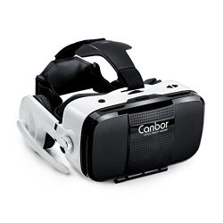 Canbor Virtual Reality Headset, VR Headset VR Goggles Stereo Headphones VR Glasses 3D Movies Games Compatible 4.7-6.2 inches Apple iPhone, More Smartphones