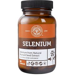 Global Healing Center Vegan-Friendly Selenium Made from Certified Organic Mustard Seed For Healthy Thyroid & Immune System (60 Capsules)