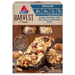 Atkins Harvest Trail Snack Bar, Dark Chocolate Sea Salt Caramel