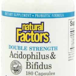 Natural Factors - Acidophilus & Bifidus Double Strength, 10 Billion Active Cells, 180 Capsules