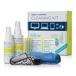 Tech Armor 120 ML Pro Cleaning Kit with ExtraMove Formula and Cleansing Wipes