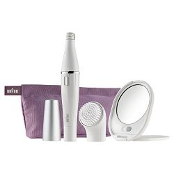 Braun FaceSpa Premium Edition SE830 Face Epilator with Facial Cleansing Brush and Lighted Mirror