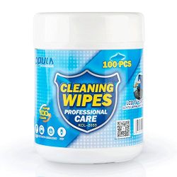 Electronic Wipes - 100 Pre-moistened Screen Wipes, Great for LCD Screens, Glasses, TV Screens, Cell Phones, iPad, Computer and More - Lcd Cleaner Wipes - Non-Scratching, Non-Streaking