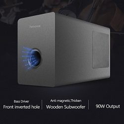 Sound Bar Subwoofer, hmovie Soundbar TV 36.6 inch 150W 2.1 Channel Speaker, Wireless & Wired Bluetooth 4.2 Sound Bars, Home Theater Surround Sound, Remote Control, Wall Mountable