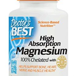 Doctor's Best High Absorption Magnesium Glycinate Lysinate, 100% Chelated, Non-GMO, Vegan, Gluten Free, Soy Free, 100 mg, 240 Tablets (packaging may vary)