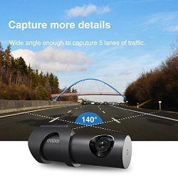 DDPai Mini3 1600P WiFi Dash Cam with F1.8 Aperture 140 Wide Angle, 360 Degree Rotating Car DVR Dash Camera Built-in 32G eMMC Storage Card Loop Recording, G-Sensor, Night Vision