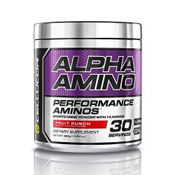 Cellucor Alpha Amino EAA & BCAA Recovery Powder, Essential & Branched Chain Amino Acids Supplement, Fruit Punch, 30 Servings