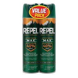 Repel Sportsmen Max Insect Repellent 6.5-oz Aerosol 40% DEET, 2-PK