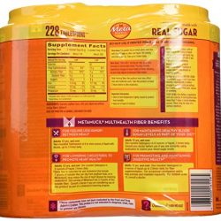 Metamucil With 100% Natural Psylluim Fiber, Orange, 48.2-Ounce Bottle (Pack of 2)