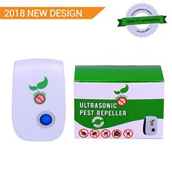 Ultrasonic Pest Repellent Mosquito Repeller- 2018 Newest Design Pest Control Barrier Repellant for Mice, Bugs, Bats